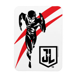 Justice League The Flash Running Noir Pop Art Magnet