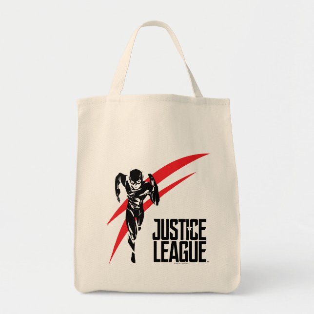 Justice League | The Flash Running Noir Pop Art Tote Bag (Front)