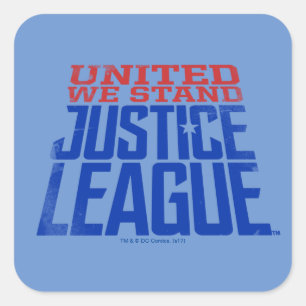Justice League   United We Stand Graphic Square Sticker