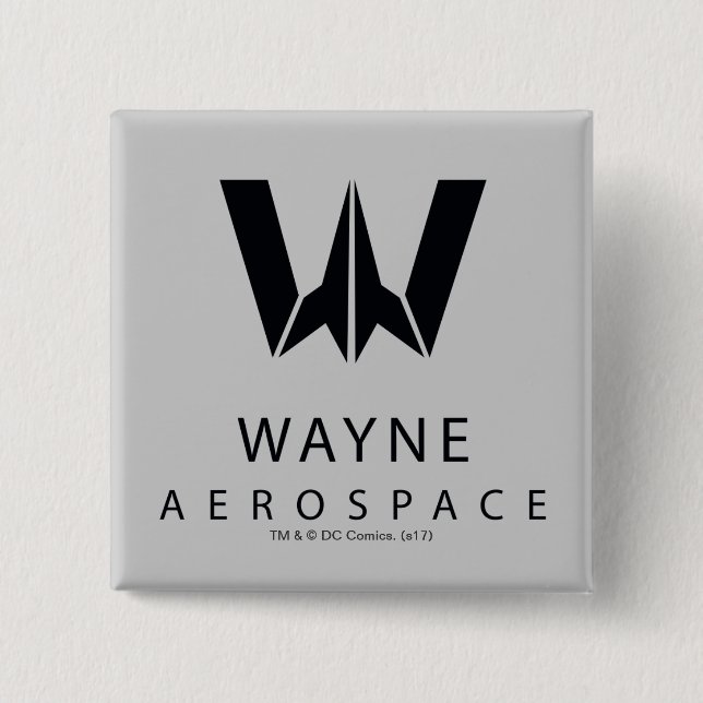 Justice League | Wayne Aerospace Logo 15 Cm Square Badge (Front)