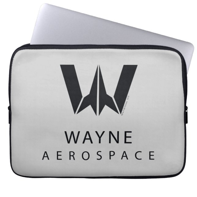 Justice League | Wayne Aerospace Logo Laptop Sleeve (Front)