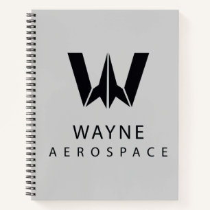 Justice League Wayne Aerospace Logo Notebook