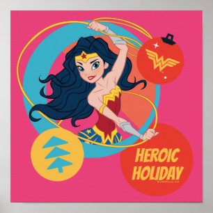 Justice League Wonder Woman Holiday Bauble Poster