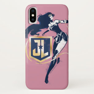 Justice League   Wonder Woman & JL Icon Pop Art iPhone X Case