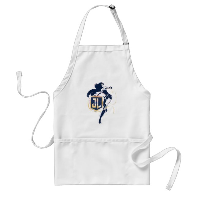 Justice League | Wonder Woman & JL Icon Pop Art Standard Apron (Front)