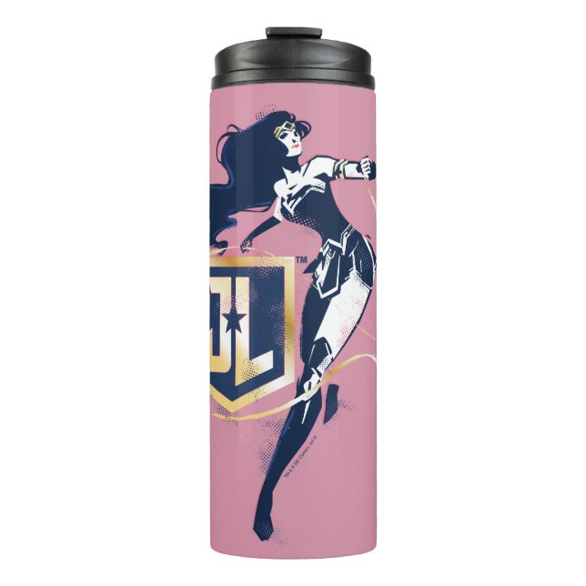 Justice League | Wonder Woman & JL Icon Pop Art Thermal Tumbler (Front)