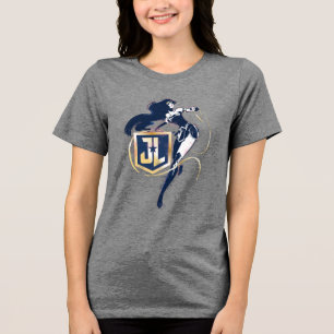 Justice League   Wonder Woman & JL Icon Pop Art Tri-Blend Shirt