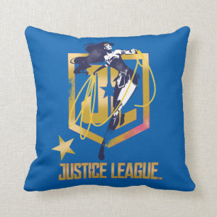 Justice League   Wonder Woman JL Logo Pop Art Cushion