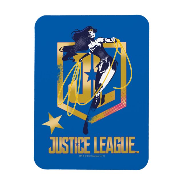 Justice League | Wonder Woman JL Logo Pop Art Magnet (Vertical)