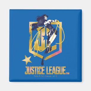 Justice League   Wonder Woman JL Logo Pop Art Magnet