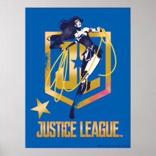Justice League   Wonder Woman JL Logo Pop Art Poster