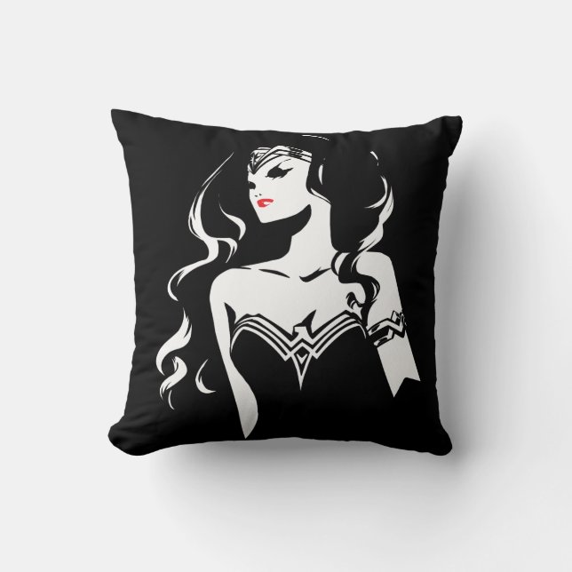 Justice League | Wonder Woman Noir Pop Art Cushion (Front)