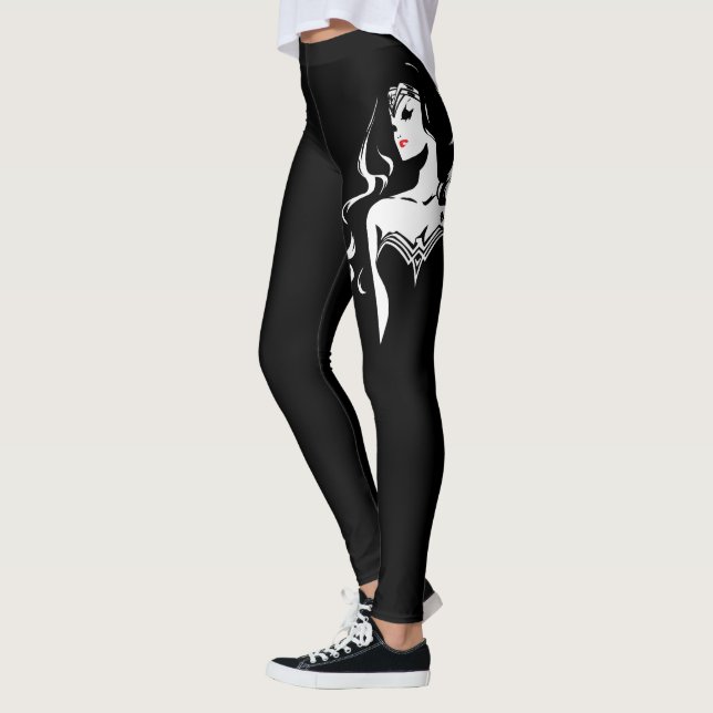 Justice League | Wonder Woman Noir Pop Art Leggings (Left)