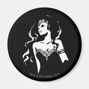 Justice League Wonder Woman Noir Pop Art Magnet