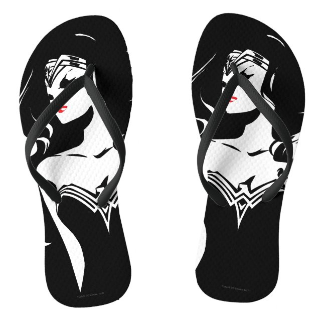 Justice League | Wonder Woman Noir Pop Art Thongs (Footbed)