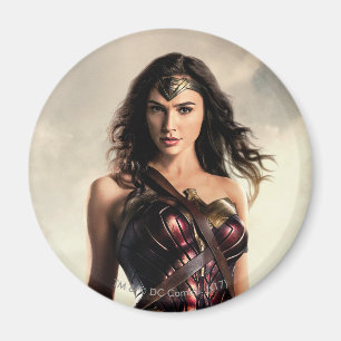 Justice League Wonder Woman On Battlefield Magnet