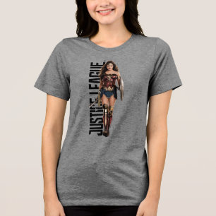 Justice League   Wonder Woman On Battlefield Tri-Blend Shirt