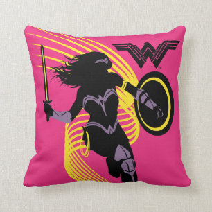 Justice League   Wonder Woman Silhouette Icon Cushion