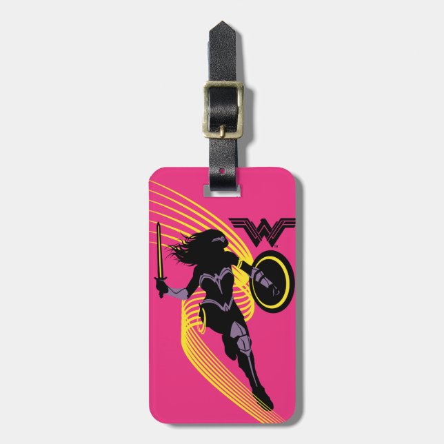 Justice League | Wonder Woman Silhouette Icon Luggage Tag (Front Vertical)
