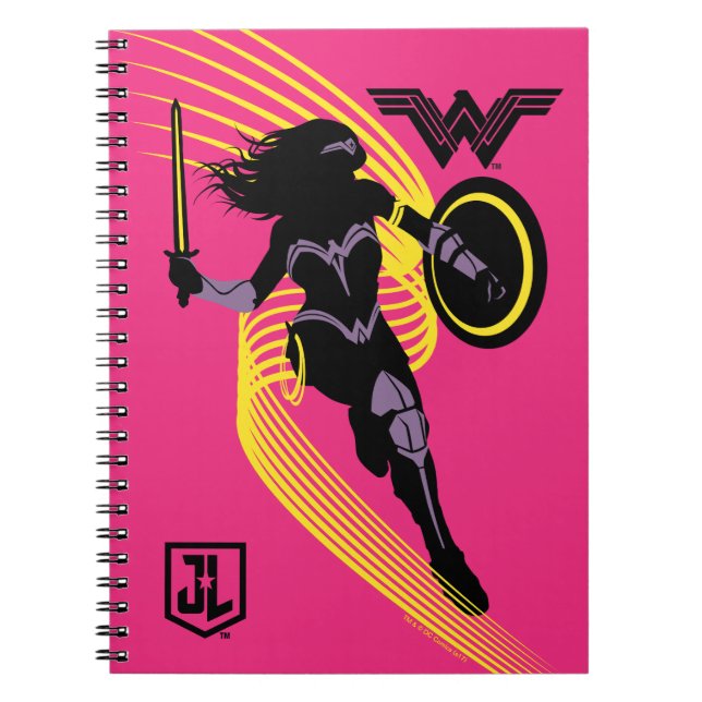 Justice League | Wonder Woman Silhouette Icon Notebook (Front)