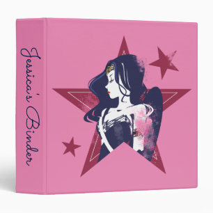 Justice League Wonder Woman & Stars Pop Art 3 Ring Binder