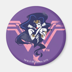 Justice League Wonder Woman & Symbol Pop Art Magnet