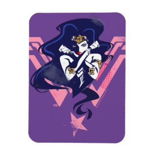 Justice League Wonder Woman & Symbol Pop Art Magnet