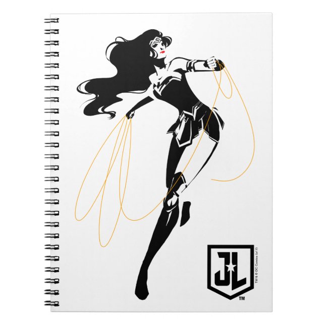 Justice League | Wonder Woman With Lasso Pop Art Notebook (Front)