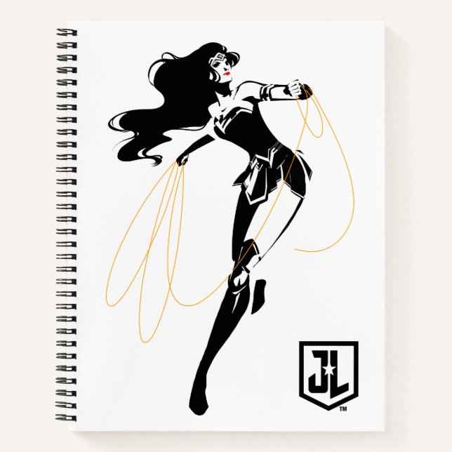 Justice League | Wonder Woman With Lasso Pop Art Notebook (Front)