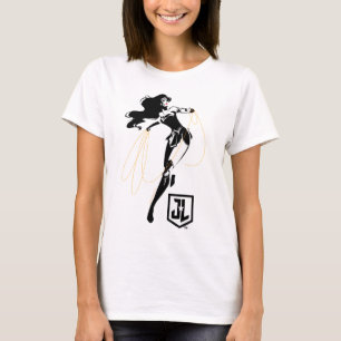 Justice League Wonder Woman With Lasso Pop Art T-Shirt