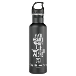 Justice League   You Can't Save The World Alone 710 Ml Water Bottle