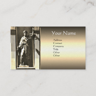 JUSTICE LEGAL OFFICE,ATTORNEY Gold Monogram Business Card