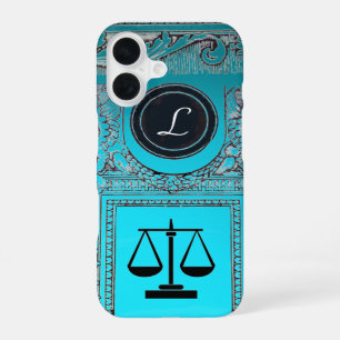 JUSTICE LEGAL OFFICE, ATTORNEY Monogram blue iPhone 16 Case