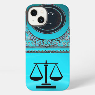 JUSTICE LEGAL OFFICE, ATTORNEY Monogram blue iPhone Case