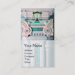 JUSTICE LEGAL OFFICE,ATTORNEY Monogram Business Card