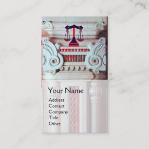 JUSTICE LEGAL OFFICE,ATTORNEY Monogram Business Card