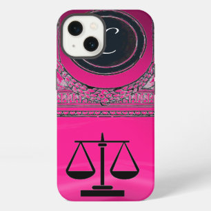 JUSTICE LEGAL OFFICE, ATTORNEY Monogram Pink iPhone Case