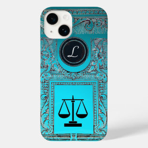 JUSTICE LEGAL OFFICE, ATTORNEY Monogram Teal Blue Case-Mate iPhone 14 Case