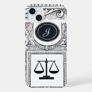 JUSTICE LEGAL OFFICE,ATTORNEY Monogram White iPhone Case