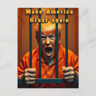 Justice MAGA Trump Support Kamala Walz Funny Humou Postcard