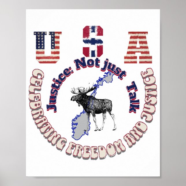 Justice Not Just Talk Poster (Front)