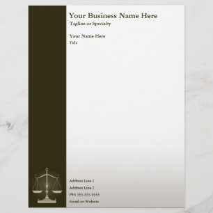 justice personalized letterhead