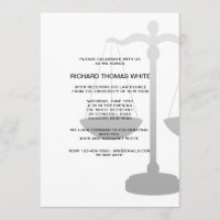 Justice Scale You Pick Background Colour Invitatio