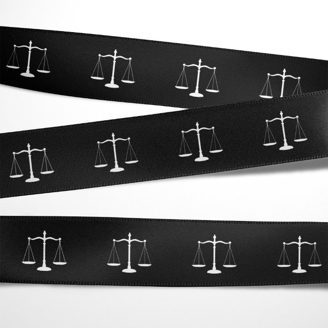Justice Scales Black Grosgrain Ribbon (Creator Uploaded)