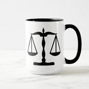 Justice Scales ~ Black Mug