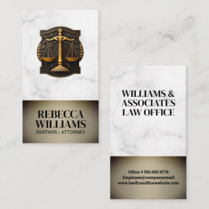 Justice Scales Court Room Logo Law Appointment Card