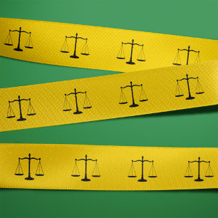 Justice Scales Gold Grosgrain Ribbon