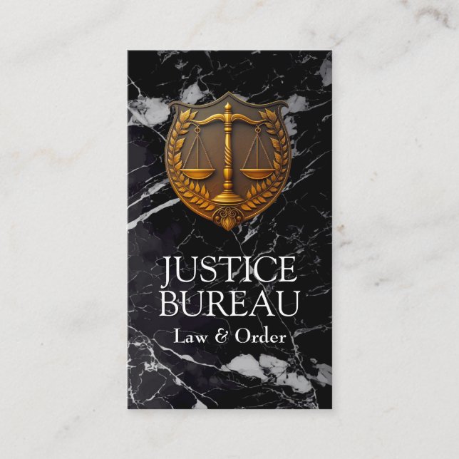Justice Scales | Law Appointment Card (Front)