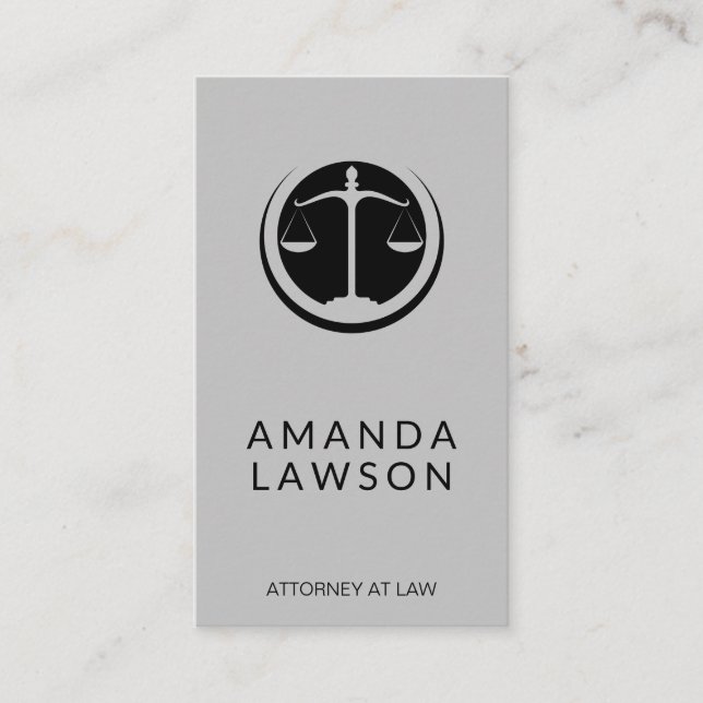 Justice Scales| Lawyer | Law Business Card (Front)