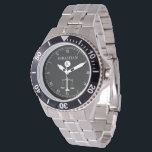 Justice Scales Monogram Law Proffesional Watch<br><div class="desc">An elegant custom name black and white time face watch, with a justice scale symbol and a spot for your gift recipient's name and last name monogram. A great gift for anyone who is in law school, a current or retired lawyer or judge, police officer, or law professional. Also a...</div>